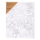 Schildercanvas met Print Bloemenlandschap - 24x30cm