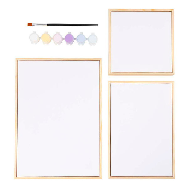 Set Gespannen Canvast met Verf en Kwast