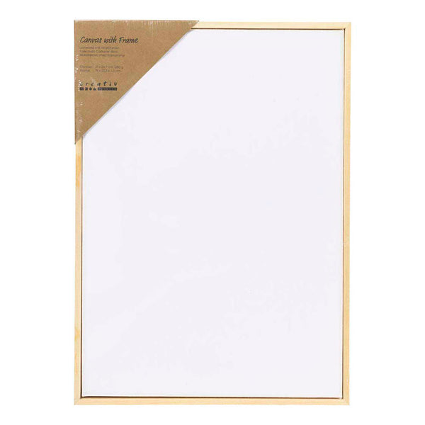 Gespannen Canvas met Lijst 280gr. 21x29,7cm - Wit