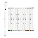 Tekenstift Lijndikte 1+8mm Natuurlijke Kleuren - 12st.