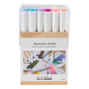 Tekenstift Lijndikte 1+8mm Pastelkleuren - 24st.