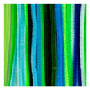 Chenille 6mm x 30cm Groen en Turquoise Harmonie - 25st.