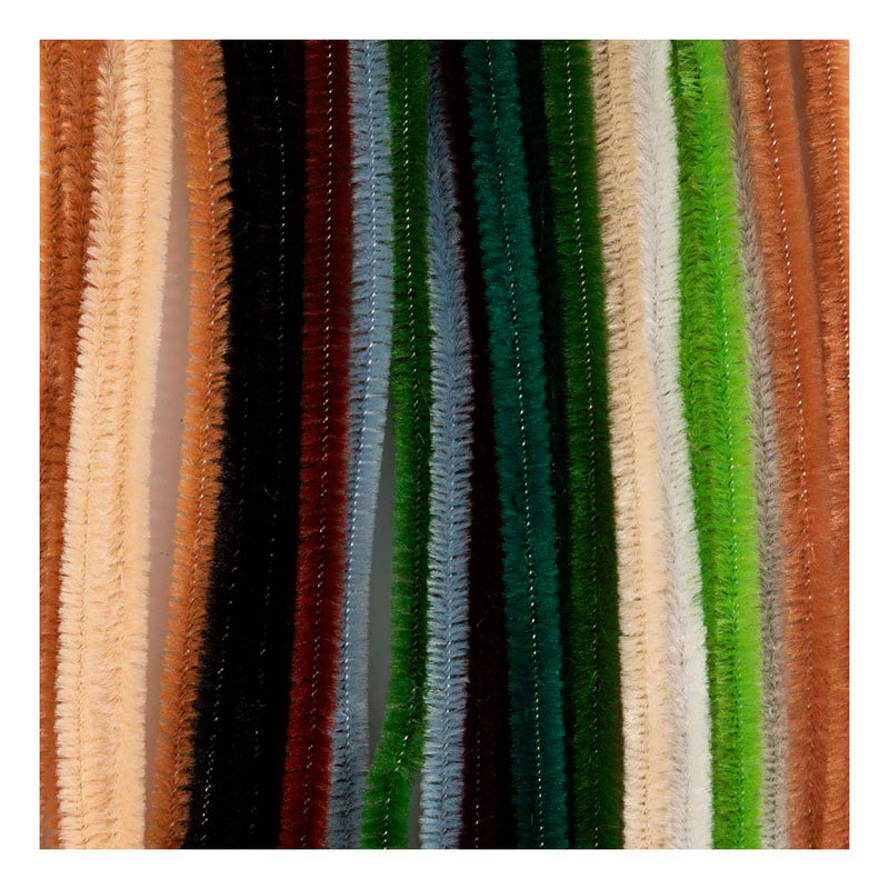 Chenille 6mm x 30cm Naturel - 25st.