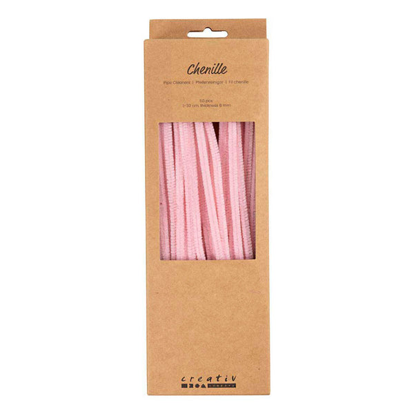 Chenille 6mm x 30cm Roze - 50st.