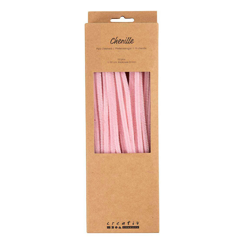 Chenille 6mm x 30cm Roze - 50st.