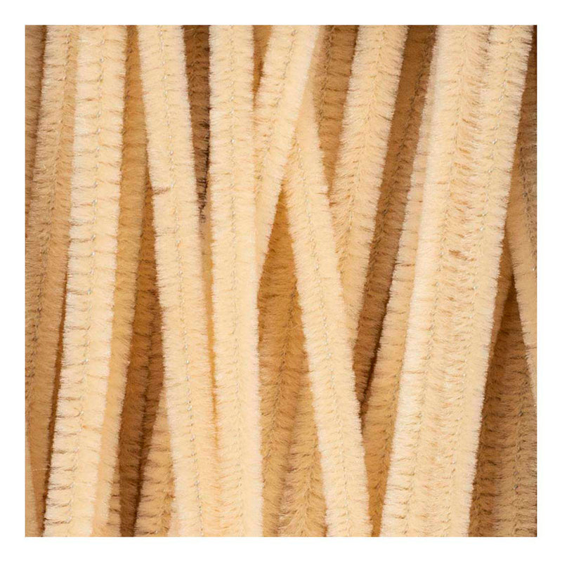 Chenille 6mm x 30cm Beige - 50st.