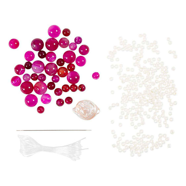 Mini Hobbyset Sieraden Halsketting en Armband Roze