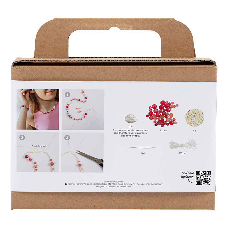 Mini Hobbyset Sieraden Halsketting en Armband Roze