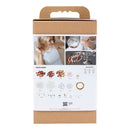 Hobbyset Sieraden Beige Burnt Orange Wit Parelmoer