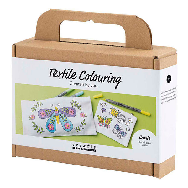 Mini Hobbyset Textiel Decoreren Vlinders Pastelkleuren