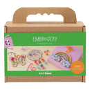 Mini Hobbyset Borduurwerk - Vlinder, Schelp en Regenboog