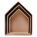 Colorations - Papier-mache Huisjes, 3st.