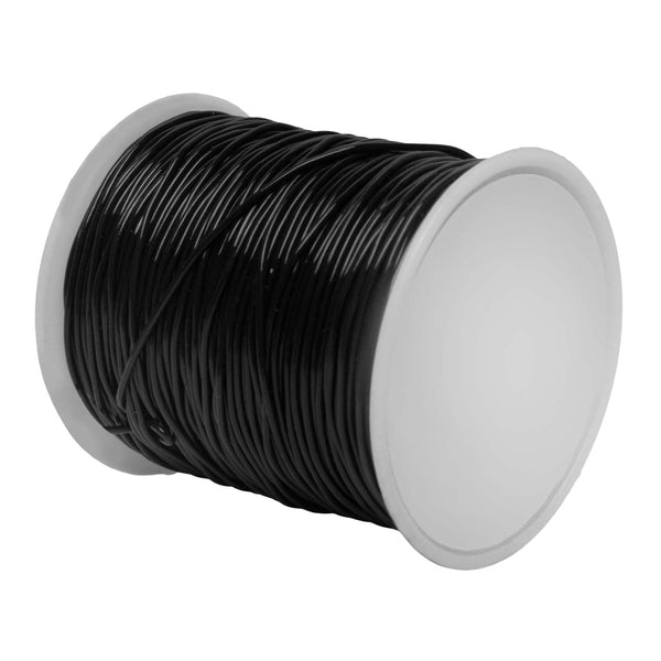 Colorations - Zwart Elastisch Koord - 50 m,  1 mm