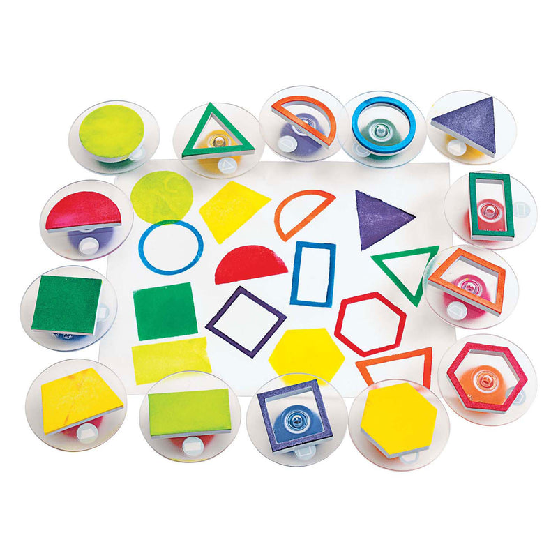 Colorations - Easy Grip Stempels Geometrisch, 14st.