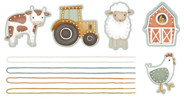 Little Dutch Rijgkaarten Set Little Farm