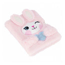 Pluche Dagboek Konijn&Hartje met Slot, A5