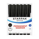 Permanent Stift Rond Zwart, 12st.