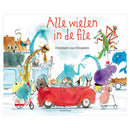 Alle wielen in de file