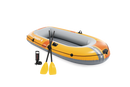 Intex 66312NP Challenger 2 Opblaasboot 236x114x41 cm + Peddels en Pomp Geel/Grijs