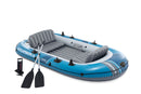 Intex 66324NP Excursion 4 Opblaasboot 315x165x43 cm + Pomp en Peddels Blauw/Grijs