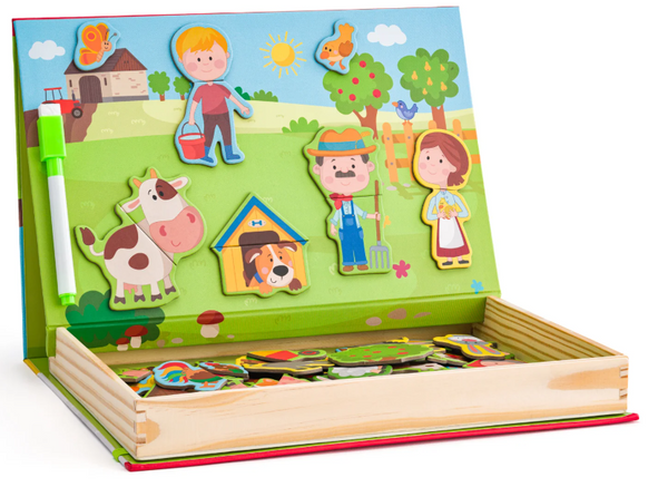 Woody box met magnetische vormen 92150