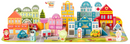 Woody kleuren stad bouwblokken 92140