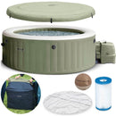 Intex 28426NP PureSpa Bubble Massage Bad 196x71 cm Olijfgroen
