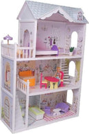 Poppenhuis + 13-delige Meubelset 116x38x123,5cm