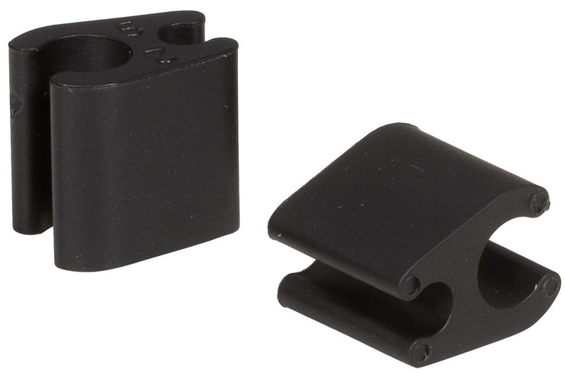 Kabelclips Elvedes Duo PVC  4,1 mm + 4,1 mm - zwart (50 stuks)