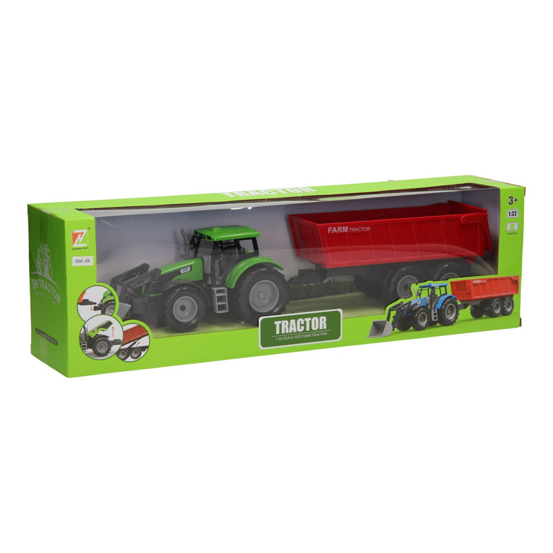 Tractor met Aanhanger 1:32