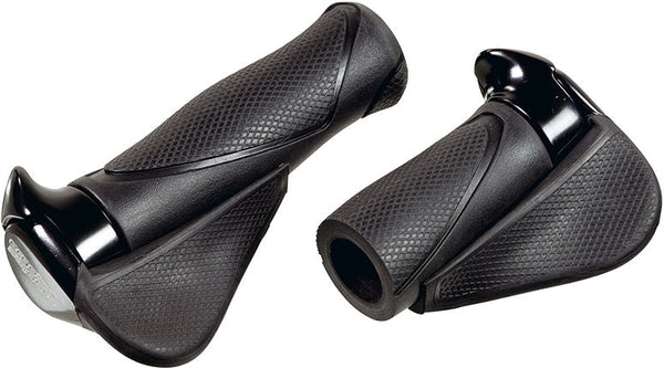 Handvatpaar Ergotec MF1 large kraton / aluminium 130+130 mm - zwart