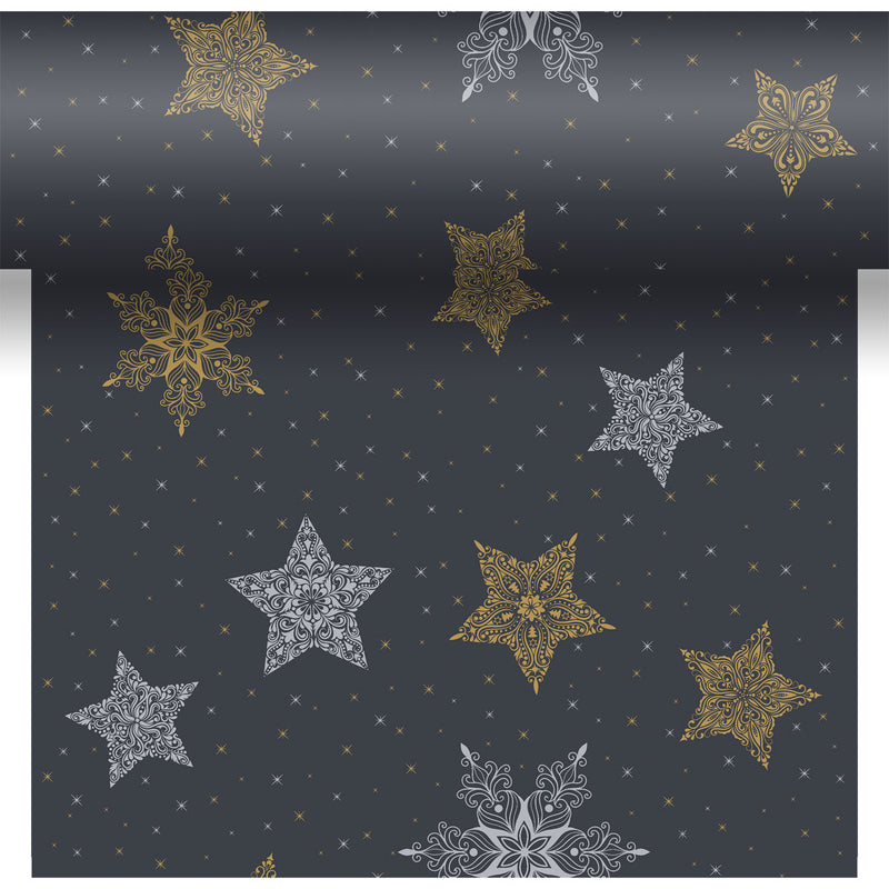 Duni 3-in-1 Snowstars Black 40x480