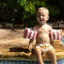Swim Essentials Zwembandjes Ocean Stripes 0-2 Jaar Oranje/Wit