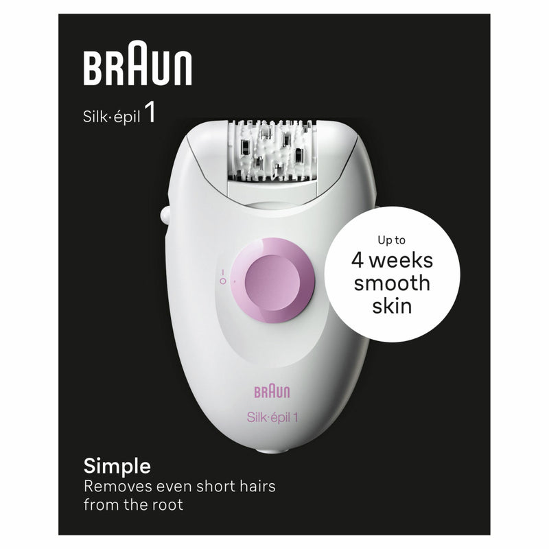Braun SE1-000 Silk-Epil 1 Epilator Wit/Roze