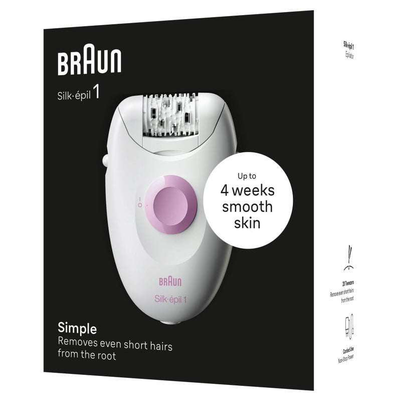 Braun SE1-000 Silk-Epil 1 Epilator Wit/Roze