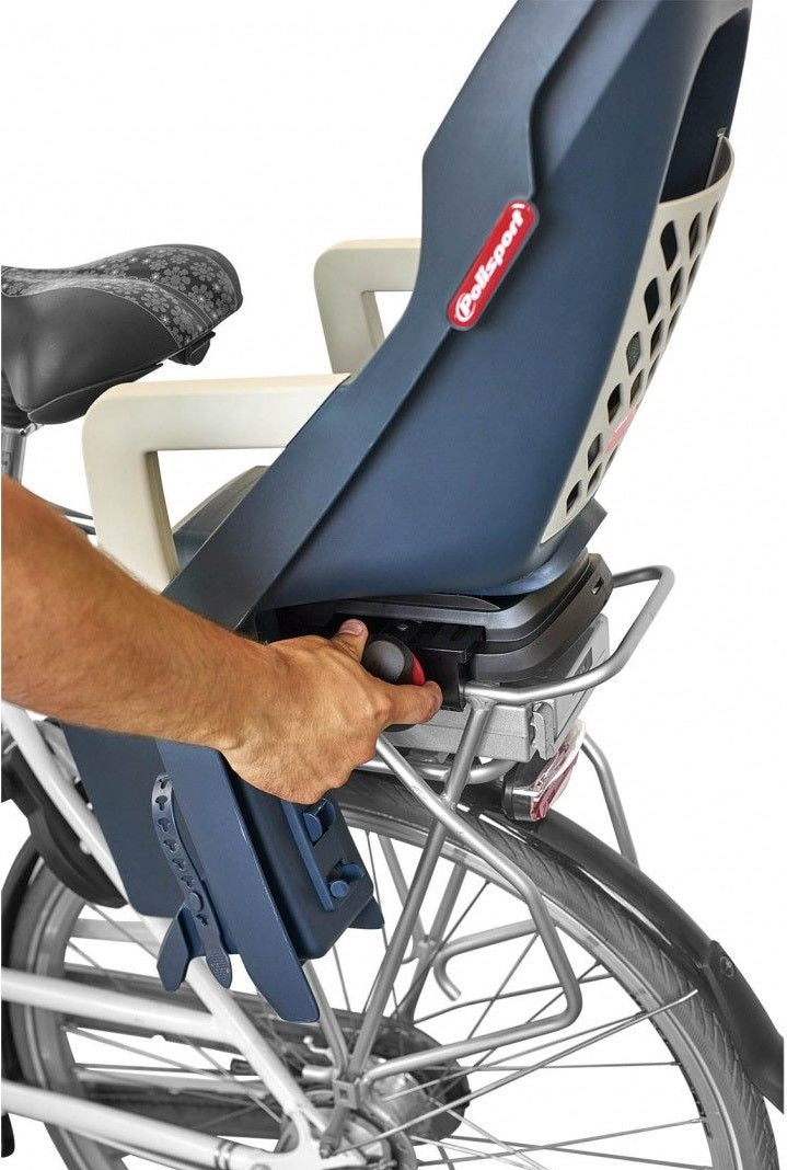 Kinderzitje achter Polisport Guppy Maxi+ met dragerbevestiging (CFS) - jeans/crème
