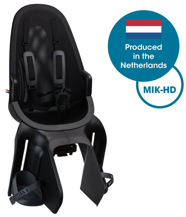 Kinderzitje achter Qibbel Air met MIK-HD drager bevestiging - zwart