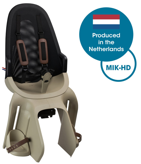 Kinderzitje achter Qibbel Air met MIK-HD drager bevestiging - cappuccino