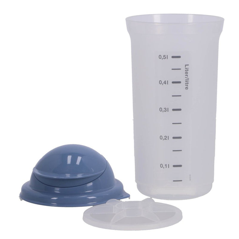 Rotho Rondo Shaker 0.5L Horizon Blauw/Transparant