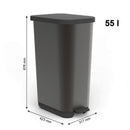 Rotho Ribo Pedaalemmer 55L Grafiet