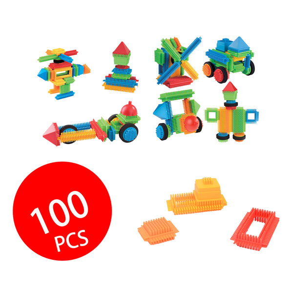 Bristle Bouwblokken in Opbergbox, 100dlg.