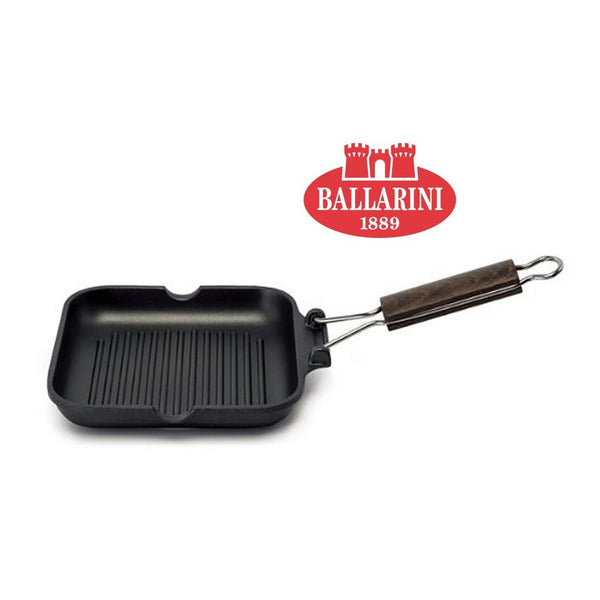 Ballarini Grillpan met Houten Greep 20,5x20,5 cm