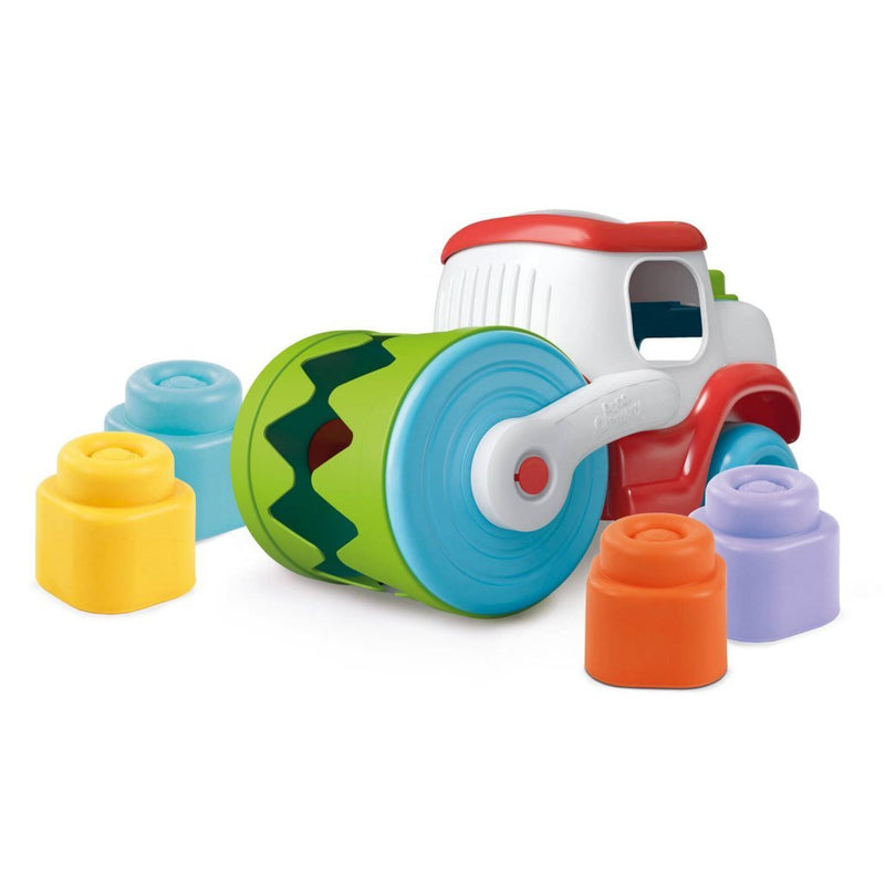 Clementoni Baby Soft Clemmy Stoomwals Voertuig met Blokken, 9dlg.