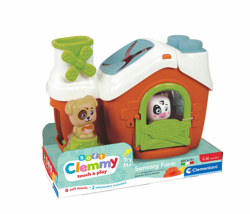 Clementoni Baby - Clemmy Sensory Boerderij met Soft Blokken, 11dlg.