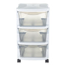 Bama Insieme Ladesysteem met Wieltjes 3 Laden 36x40x62 cm Wit/Transparant