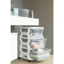 Bama Insieme Ladesysteem met Wieltjes 3 Laden 36x40x62 cm Wit/Transparant