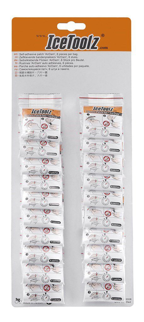 Zelfklevende bandenplakkers IceToolz Airdam 24056H2 - 20 sets