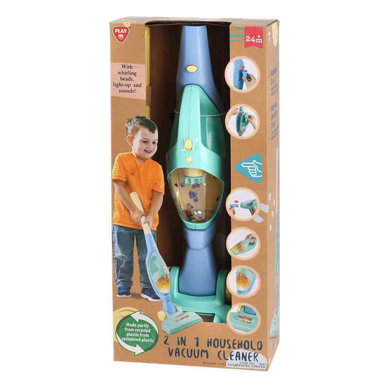 Playgo 2in1 Draadloze Stofzuiger met Licht en Geluid