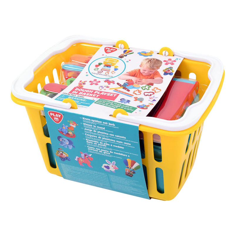 Playgo Kleiset in Winkelmand - 4 Kleipotjes