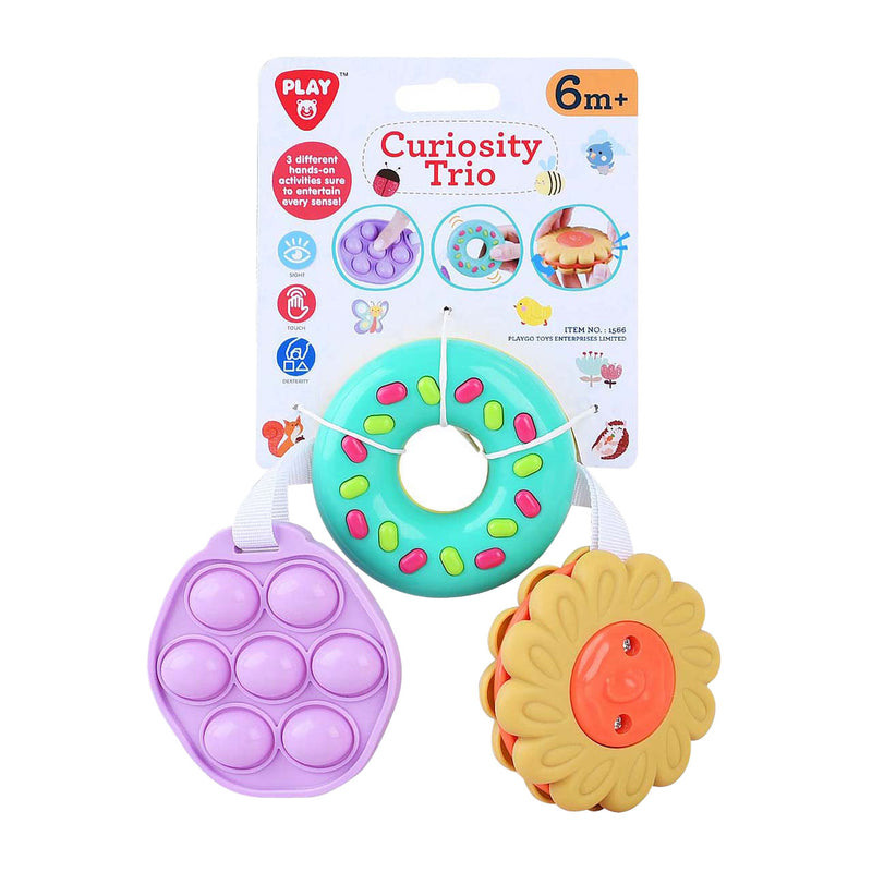 Playgo Sensorisch Speelgoed  Bloem en Donut en Pop-it - 3dlg.